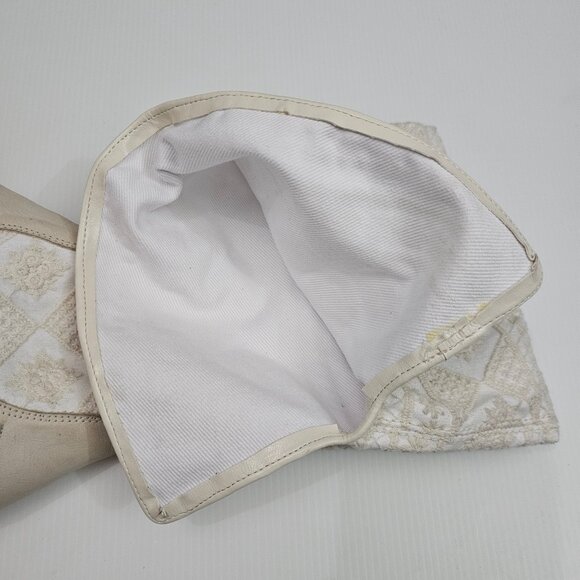 Free People Bren Knee High Boot Womens EU 39 Cream Embroidered Boho Slouchy - Picture 12 of 16